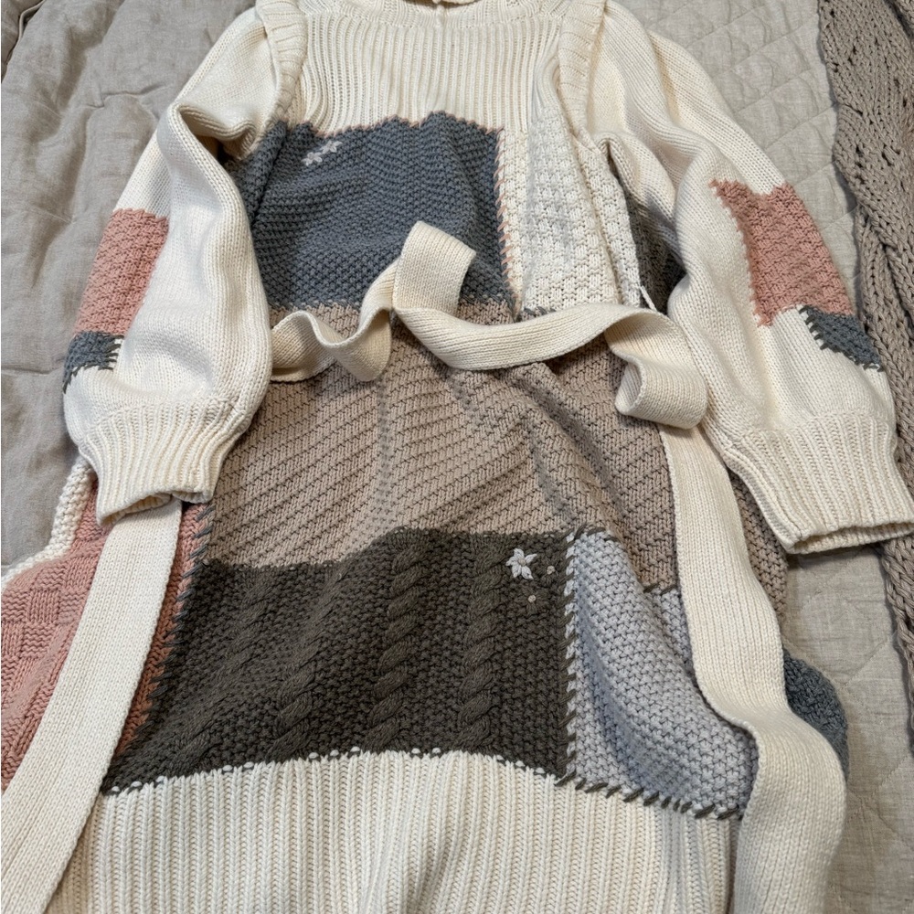 LoveschackFancy Franco Cardigan in morning dew, Multicolor Patchwork Cardigan - Picture 14 of 14